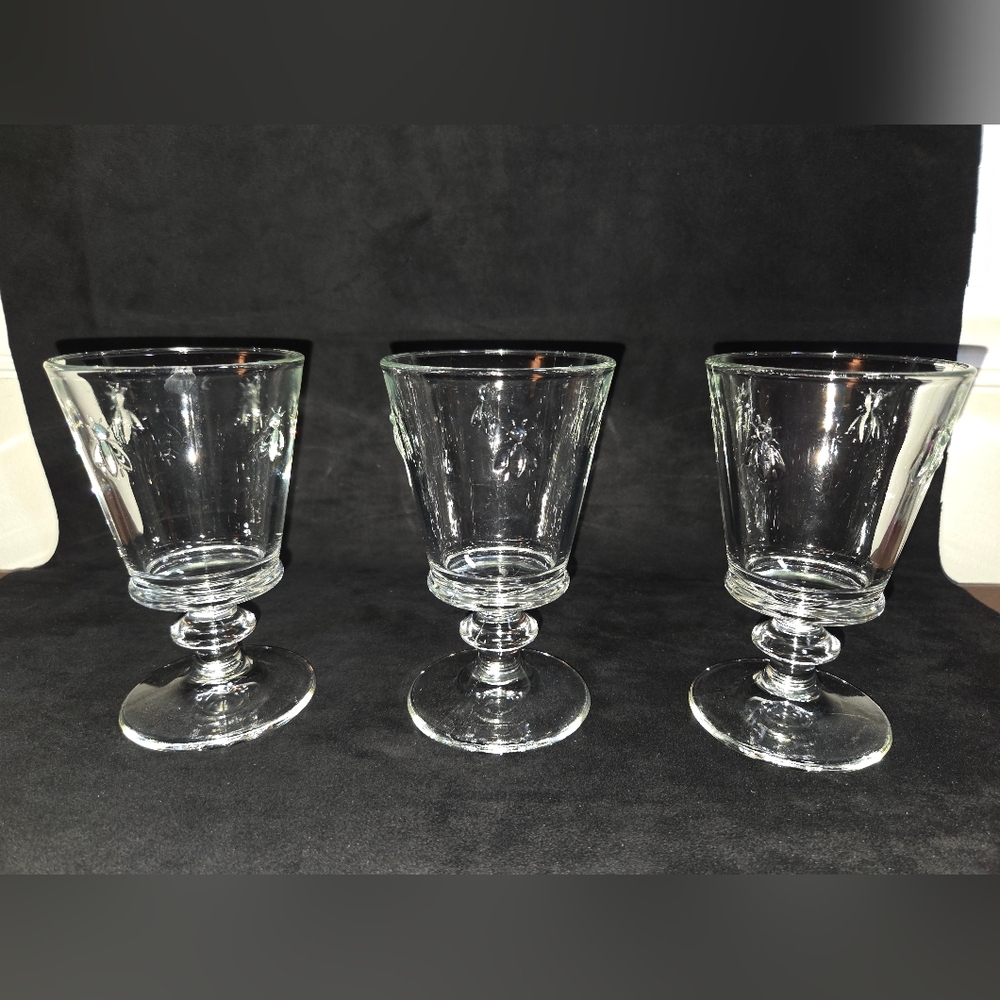 La Rochere Napoleon Bee Stemmed Wine Glasses Set of 3